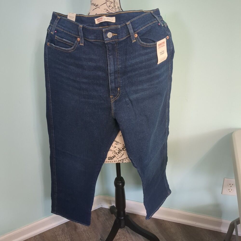 levis signature 18 high rise straight jeans new with tags